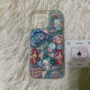 Handmade iPhone 15 Pro Max Junk Case Cinnamoroll Hello Kitty Kawaii Coquette Y2K